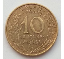 Франция 10 сантимов 1969