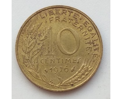 Франция 10 сантимов 1976
