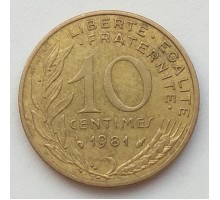 Франция 10 сантимов 1981