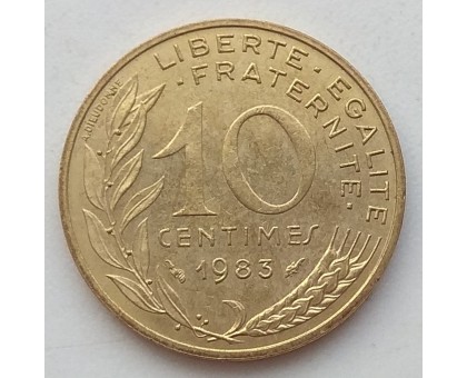 Франция 10 сантимов 1983