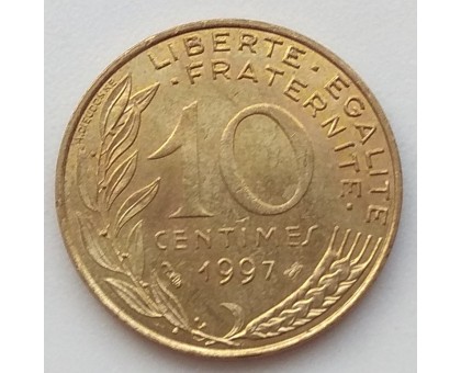 Франция 10 сантимов 1997