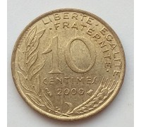 Франция 10 сантимов 2000