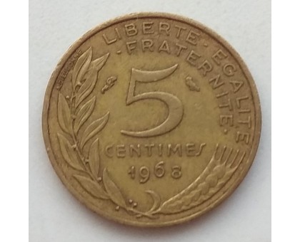 Франция 5 сантимов 1968