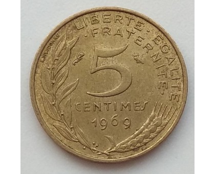 Франция 5 сантимов 1969