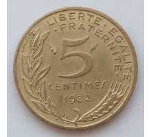 Франция 5 сантимов 1982
