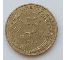 Франция 5 сантимов 1984