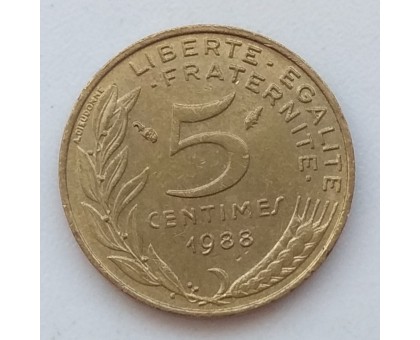 Франция 5 сантимов 1988