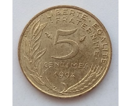 Франция 5 сантимов 1994