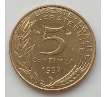 Франция 5 сантимов 1997