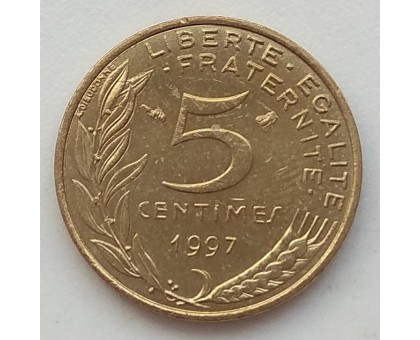 Франция 5 сантимов 1997