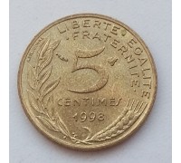 Франция 5 сантимов 1998