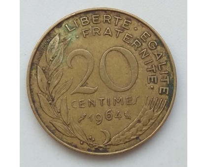 Франция 20 сантимов 1964