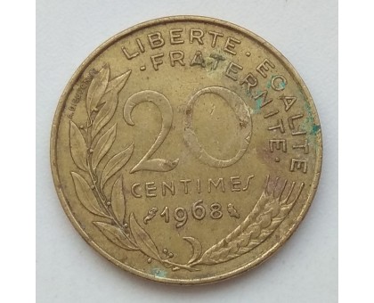 Франция 20 сантимов 1968
