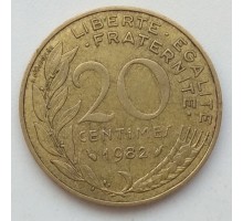 Франция 20 сантимов 1982