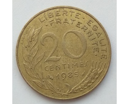 Франция 20 сантимов 1985