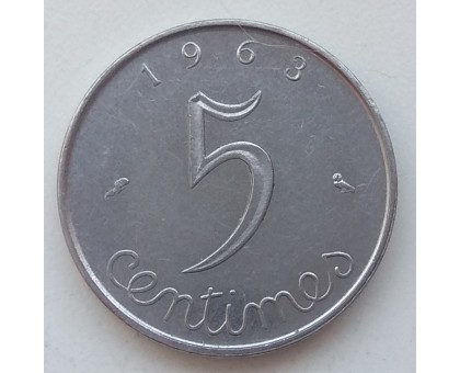 Франция 5 сантимов 1963