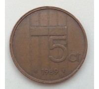 Нидерланды 5 центов 1989