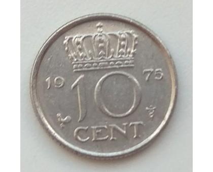 Нидерланды 10 центов 1975