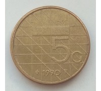 Нидерланды 5 гульденов 1990