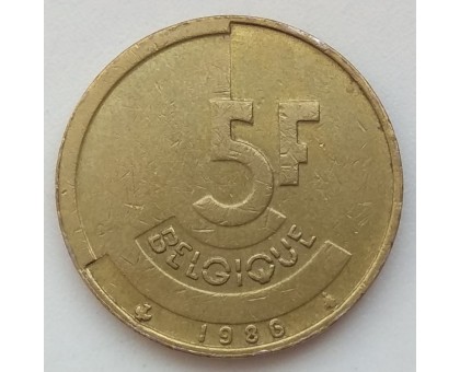 Бельгия 5 франков 1986 Belgique