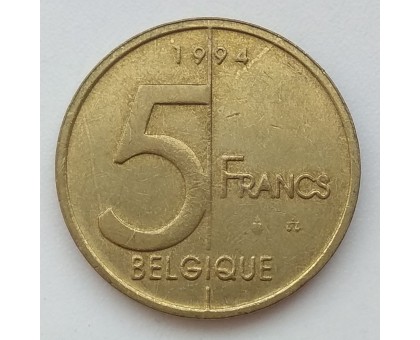 Бельгия 5 франков 1994 Belgique