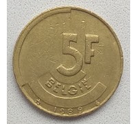 Бельгия 5 франков 1988 Belgie