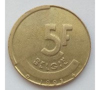 Бельгия 5 франков 1993 Belgie
