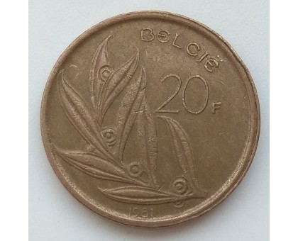 Бельгия 20 франков 1981 Belgie