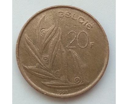 Бельгия 20 франков 1993 Belgie
