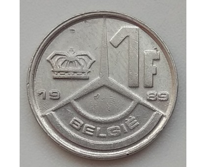 Бельгия 1 франк 1989 Belgie