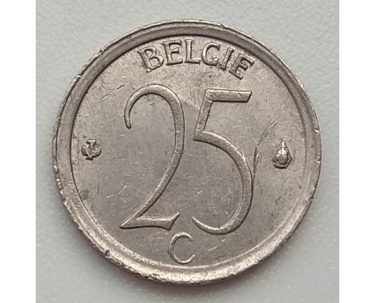 Бельгия 25 сантимов 1965 Belgie