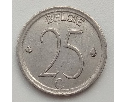 Бельгия 25 сантимов 1966 Belgie
