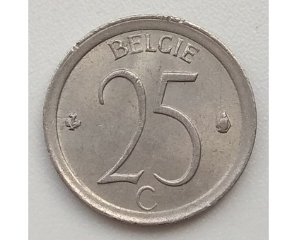 Бельгия 25 сантимов 1975 Belgie