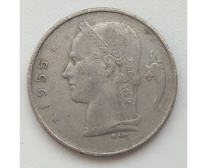 Бельгия 1 франк 1955 Belgique