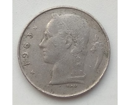 Бельгия 1 франк 1963 Belgie