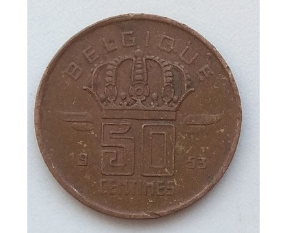 Бельгия 50 сантимов 1953 Belgique