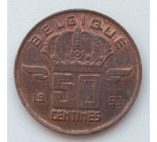 Бельгия 50 сантимов 1993 Belgique