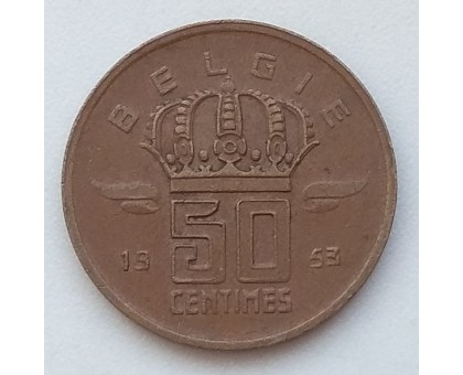 Бельгия 50 сантимов 1953 Belgie
