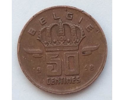 Бельгия 50 сантимов 1958 Belgie