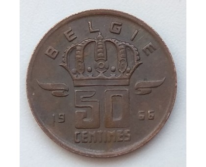 Бельгия 50 сантимов 1966 Belgie