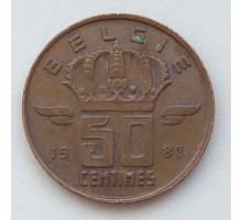 Бельгия 50 сантимов 1980 Belgie