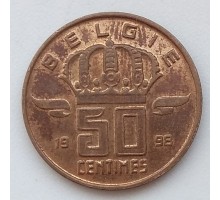 Бельгия 50 сантимов 1998 Belgie