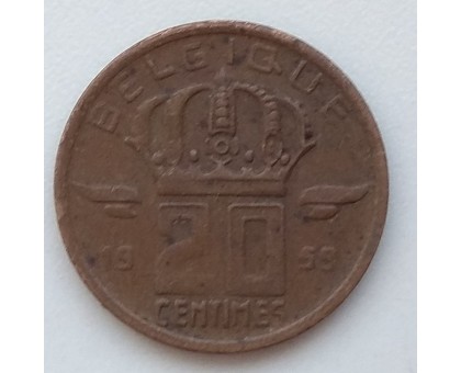 Бельгия 20 сантимов 1959 Belgique