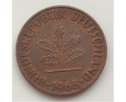 Германия (ФРГ) 1 пфеннинг 1968 D