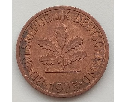 Германия (ФРГ) 1 пфеннинг 1975 F