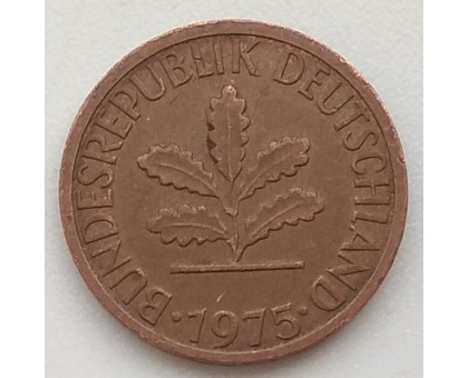 Германия (ФРГ) 1 пфеннинг 1975 G