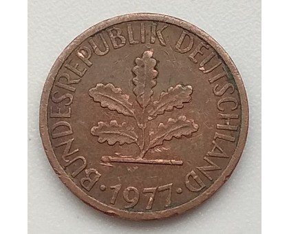 Германия (ФРГ) 1 пфеннинг 1977 J