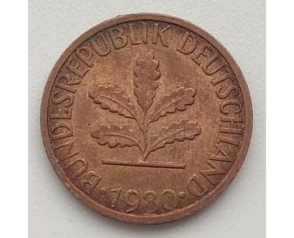 Германия (ФРГ) 1 пфеннинг 1980 J