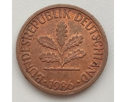 Германия (ФРГ) 1 пфеннинг 1986 F