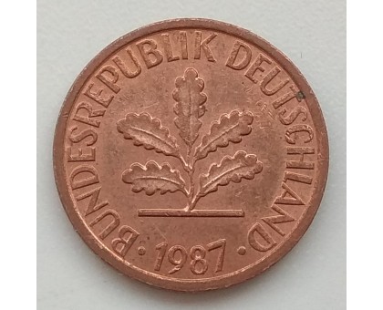 Германия (ФРГ) 1 пфеннинг 1987 G